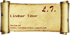 Lindner Tibor névjegykártya